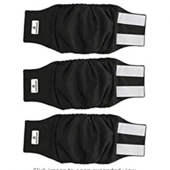 Pet Parents Large Washable Dog Belly Band ( 1 black ) Male Dog Diaper - Picture 2 of 10